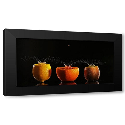 Trilogie Fruits II Black Modern Wood Framed Art Print with Double Matting by Sanchez, Manuel