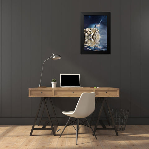 The Skywalker Black Modern Wood Framed Art Print by Hillert, Peter