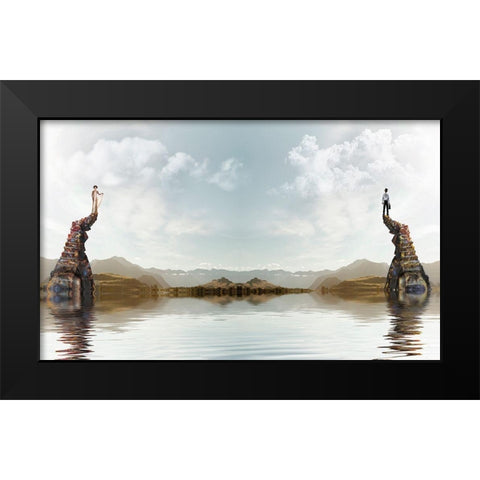 Mister and Misses Gemstone Black Modern Wood Framed Art Print by Hillert, Peter