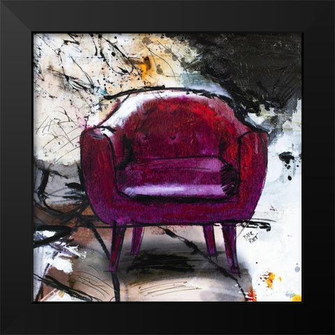 Fauteuil I Black Modern Wood Framed Art Print by Ducret, Patrice