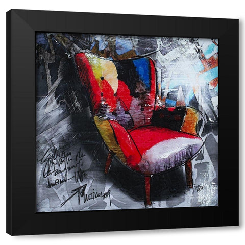 Fauteuil II Black Modern Wood Framed Art Print by Ducret, Patrice