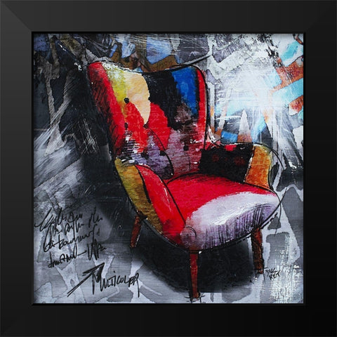 Fauteuil II Black Modern Wood Framed Art Print by Ducret, Patrice