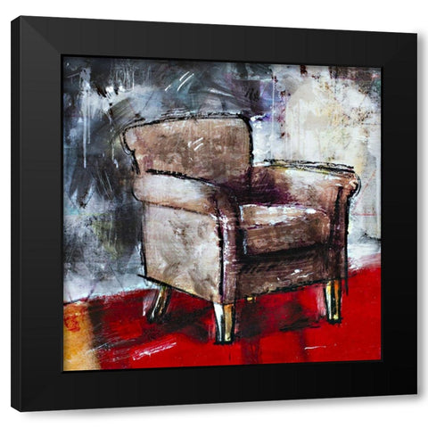 Fauteuil V Black Modern Wood Framed Art Print by Ducret, Patrice