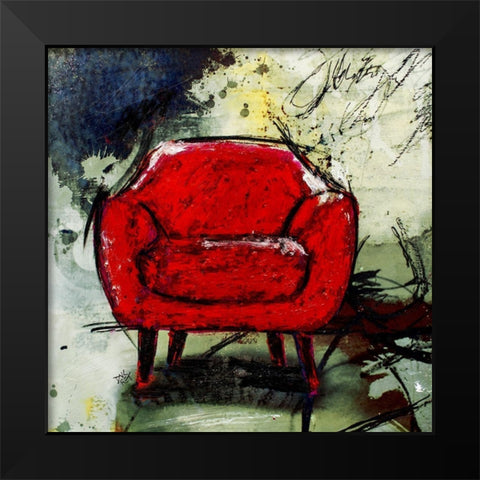 Fauteuil VI Black Modern Wood Framed Art Print by Ducret, Patrice