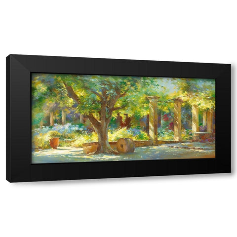 Jardin - Le Prieure Black Modern Wood Framed Art Print with Double Matting by Messely, Johan