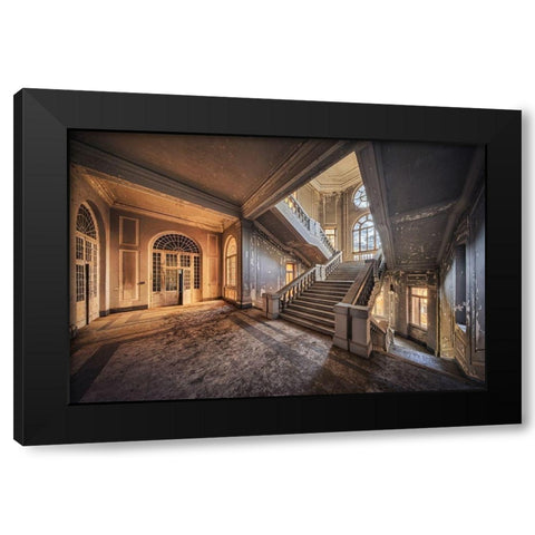 Solitude Black Modern Wood Framed Art Print with Double Matting by Haker, Matthias