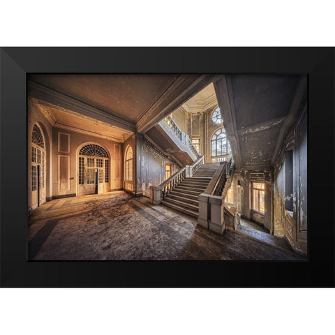 Solitude Black Modern Wood Framed Art Print by Haker, Matthias