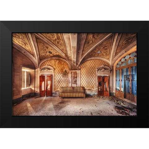 Whats Left Behind Black Modern Wood Framed Art Print by Haker, Matthias