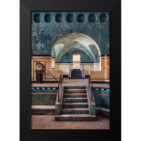 Dried Out Black Modern Wood Framed Art Print by Haker, Matthias