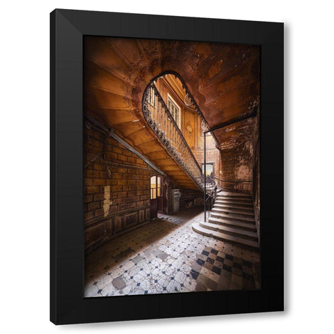 Past, Present, Future Black Modern Wood Framed Art Print with Double Matting by Haker, Matthias