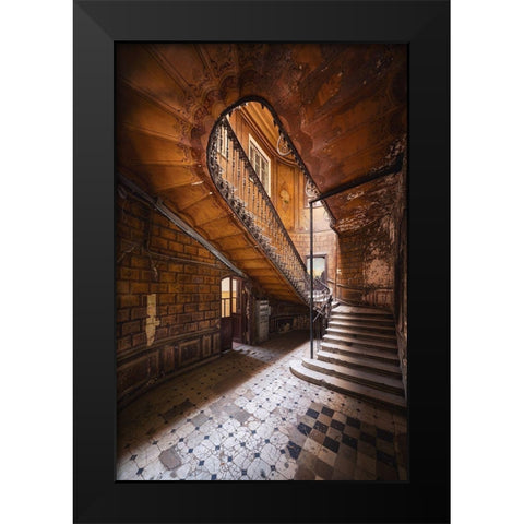 Past, Present, Future Black Modern Wood Framed Art Print by Haker, Matthias