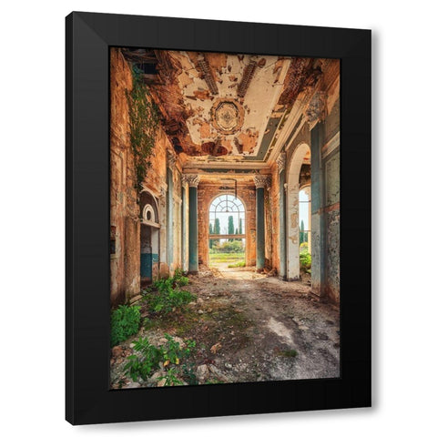 Terminus Black Modern Wood Framed Art Print with Double Matting by Haker, Matthias
