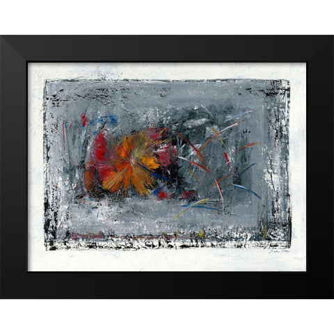 Mohnblumen abstrakt Black Modern Wood Framed Art Print by Arns-Muller, Monika