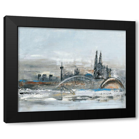 Koln Black Modern Wood Framed Art Print with Double Matting by Arns-Muller, Monika
