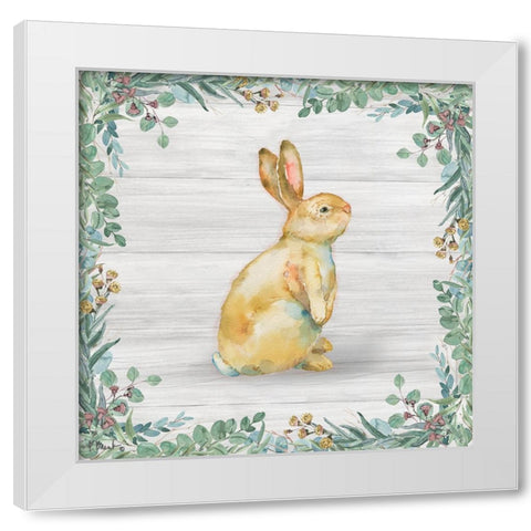Grove Bunny II - Wood White Modern Wood Framed Art Print by Brent, Paul