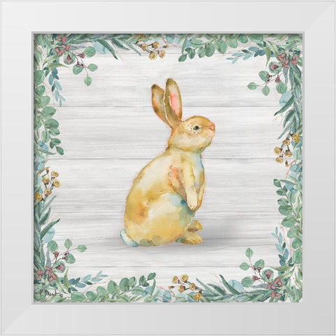 Grove Bunny II - Wood White Modern Wood Framed Art Print by Brent, Paul
