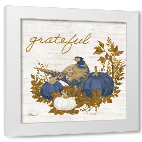 Plymouth Rock II - Navy White Modern Wood Framed Art Print by Brent, Paul