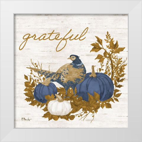 Plymouth Rock II - Navy White Modern Wood Framed Art Print by Brent, Paul