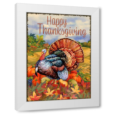 Thanksgiving Foliage White Modern Wood Framed Art Print by Brent, Paul