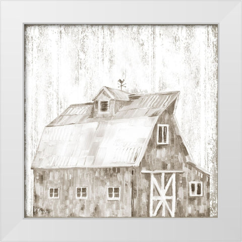 White Wood Barn I White Modern Wood Framed Art Print by Brent, Paul