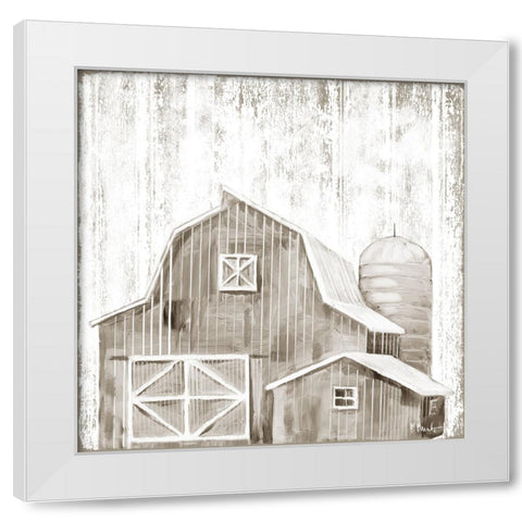 White Wood Barn II White Modern Wood Framed Art Print by Brent, Paul