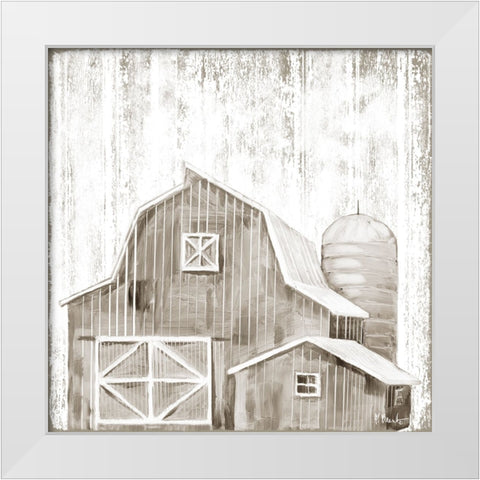 White Wood Barn II White Modern Wood Framed Art Print by Brent, Paul