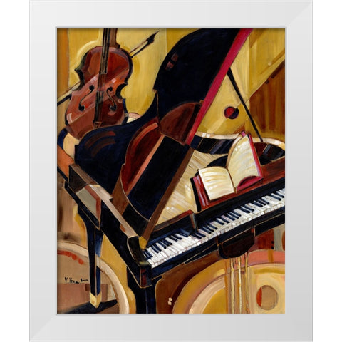 Abstract Piano II White Modern Wood Framed Art Print by Brent, Paul