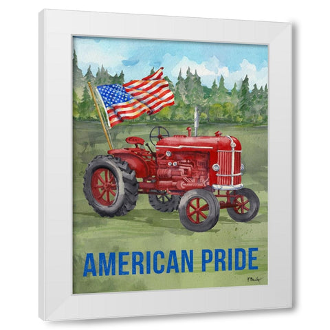 Freedom Farm Vertical I White Modern Wood Framed Art Print by Brent, Paul