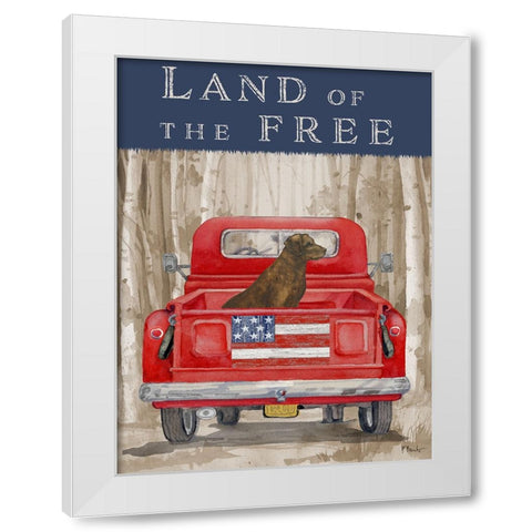 Freedom Forest Truck I White Modern Wood Framed Art Print by Brent, Paul