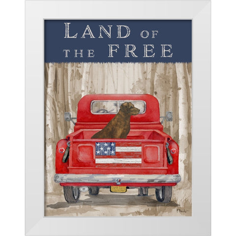 Freedom Forest Truck I White Modern Wood Framed Art Print by Brent, Paul
