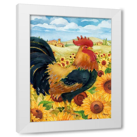 Sunflower Roost Vertical White Modern Wood Framed Art Print by Brent, Paul