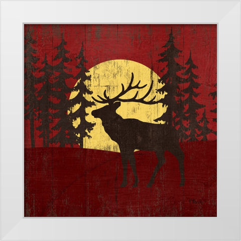 Moonlight Lodge I White Modern Wood Framed Art Print by Brent, Paul