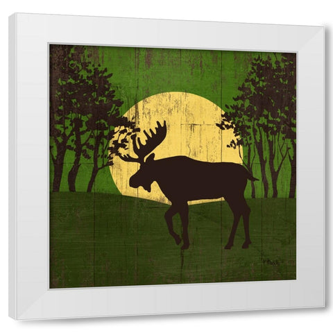 Moonlight Lodge III White Modern Wood Framed Art Print by Brent, Paul