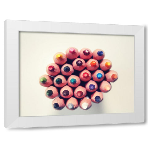 Abstract 17 White Modern Wood Framed Art Print by Lee, Rachel