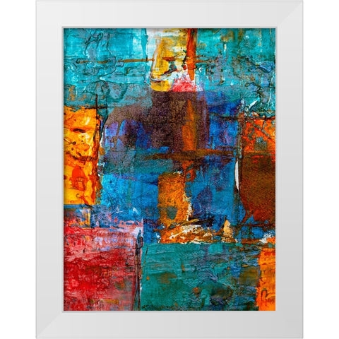 Abstract 49 White Modern Wood Framed Art Print by Lee, Rachel