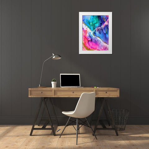Abstract 51 White Modern Wood Framed Art Print by Lee, Rachel