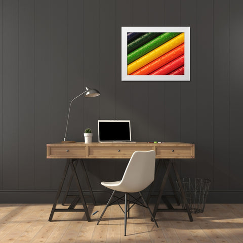 Abstract 6 White Modern Wood Framed Art Print by Lee, Rachel