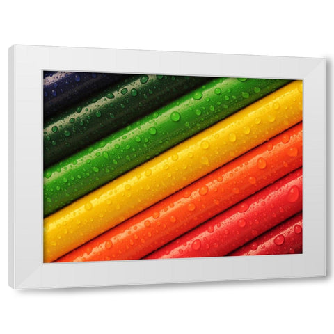Abstract 6 White Modern Wood Framed Art Print by Lee, Rachel