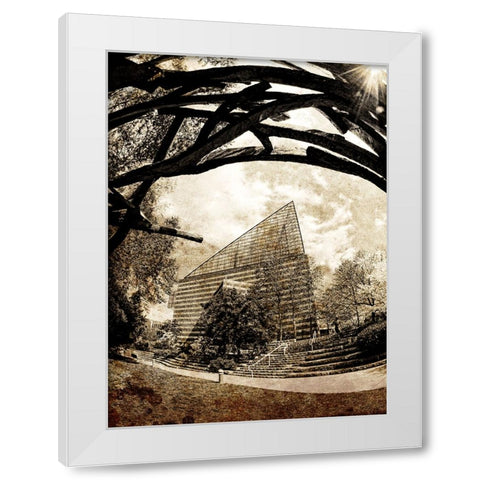 Aquarium Sun Grunge White Modern Wood Framed Art Print by Lee, Rachel