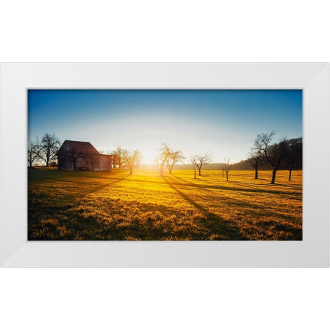 Barn 5 White Modern Wood Framed Art Print by Lee, Rachel