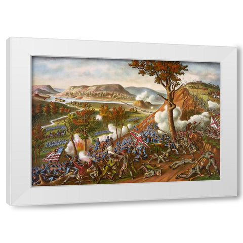 Battle of Chattanooga Drawing 5 White Modern Wood Framed Art Print by Lee, Rachel