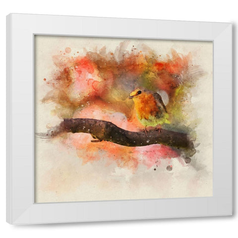 Bird 18 Watercolor White Modern Wood Framed Art Print by Lee, Rachel