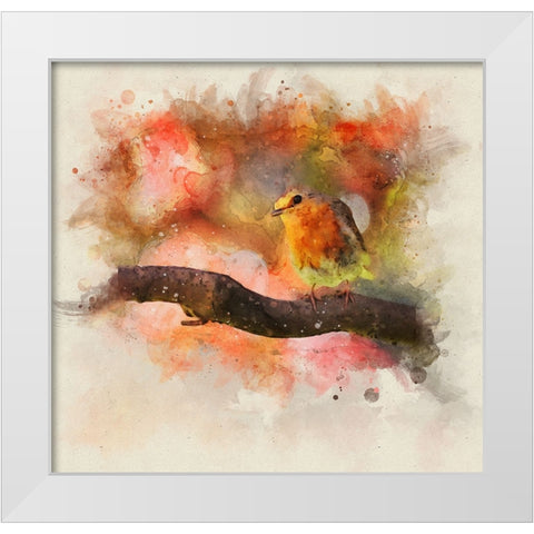 Bird 18 Watercolor White Modern Wood Framed Art Print by Lee, Rachel
