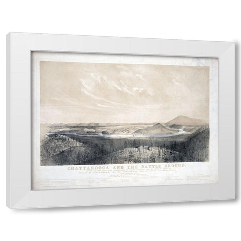 Chattanooga and the Battleground White Modern Wood Framed Art Print by Lee, Rachel
