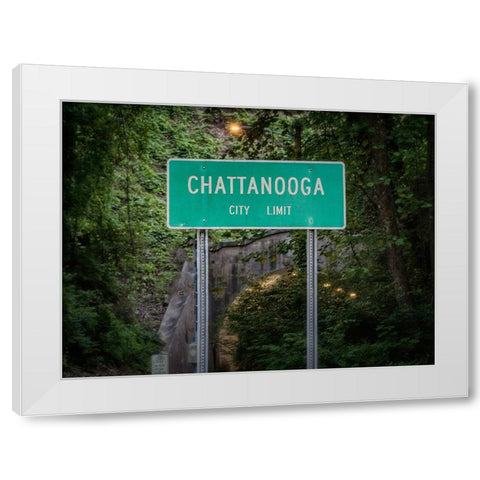 Chattanooga City Limit White Modern Wood Framed Art Print by Lee, Rachel