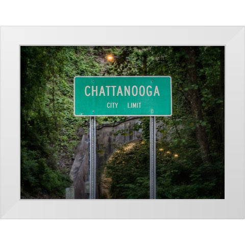 Chattanooga City Limit White Modern Wood Framed Art Print by Lee, Rachel