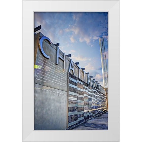Chattanooga Pier Vertical White Modern Wood Framed Art Print by Lee, Rachel