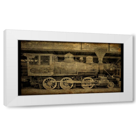 Choo Choo Train Old Photo White Modern Wood Framed Art Print by Lee, Rachel