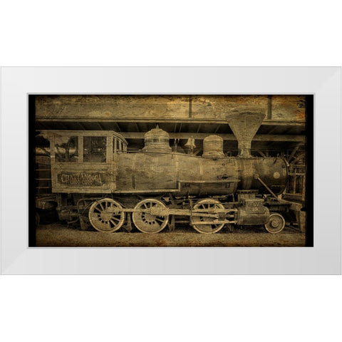 Choo Choo Train Old Photo White Modern Wood Framed Art Print by Lee, Rachel
