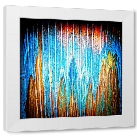 Copper Water Square White Modern Wood Framed Art Print by Lee, Rachel